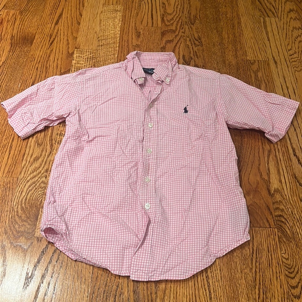 Ralph Lauren Boy’s Pink Short Sleeve Button Down Size S (8/10)